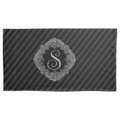 Elegant, Monogram Initiaal Kussensloop (Voorkant-Links)