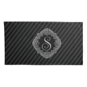 Elegant, Monogram Initiaal Kussensloop (Achterkant-Rechts)