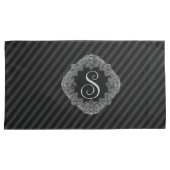 Elegant, Monogram Initiaal Kussensloop (Voorkant-Rechts)