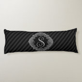 Elegant, Monogram Initiaal Lichaamskussen (Achterkant)