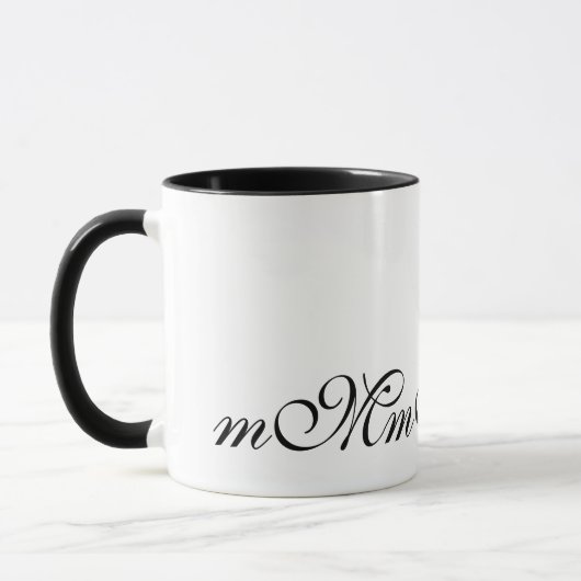Elegant Monogram Initiaal M Koffie Mok (Links)