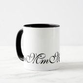 Elegant Monogram Initiaal M Koffie Mok (Voorkant links)