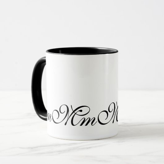 Elegant Monogram Initiaal M Koffie Mok (Voorkant links)