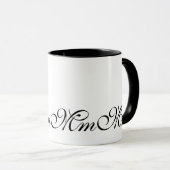 Elegant Monogram Initiaal M Koffie Mok (Voorkant rechts)