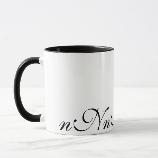 Elegant Monogram Initiaal N KoffieMok Mok (Links)