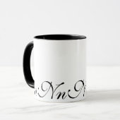 Elegant Monogram Initiaal N KoffieMok Mok (Voorkant links)