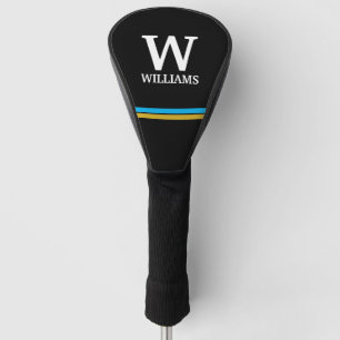 Elegant monogram initiaal naam gepersonaliseerd golfheadcover