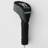 Elegant monogram initiaal naam gepersonaliseerd golfheadcover (Schuin)