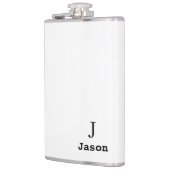 Elegant Monogram Initiaal Naam Gepersonaliseerd Heupfles (Links)