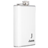 Elegant Monogram Initiaal Naam Gepersonaliseerd Heupfles (Rechts)