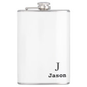 Elegant Monogram Initiaal Naam Gepersonaliseerd Heupfles (Voorkant)