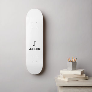 Elegant Monogram Initiaal Naam Gepersonaliseerd Persoonlijk Skateboard