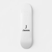 Elegant Monogram Initiaal Naam Gepersonaliseerd Persoonlijk Skateboard (Voorkant)
