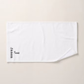 Elegant Monogram Initiaal Naam Gepersonaliseerd Wi Bad Handdoek (Handdoek)
