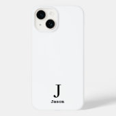 Elegant Monogram Initiaal Naam Gepersonaliseerd Wi Case-Mate iPhone Case (Achterkant)