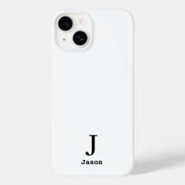 Elegant Monogram Initiaal Naam Gepersonaliseerd Wi Case-Mate iPhone 14 Hoesje