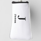 Elegant Monogram Initiaal Naam Gepersonaliseerd Wi Golfheadcover (Draai 90)