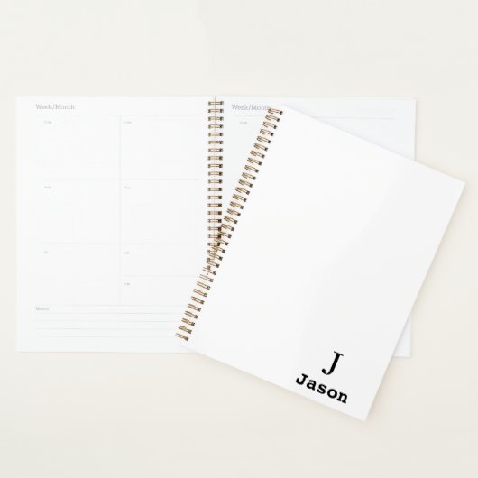 Elegant Monogram Initiaal Naam Gepersonaliseerd Wi Planner (Display)