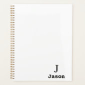 Elegant Monogram Initiaal Naam Gepersonaliseerd Wi Planner (Voorkant)