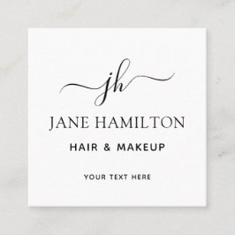 Elegant Monogram Initiaal Naam Visitekaartje