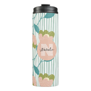 Elegant monogram initiaal Overeenkomende kleuren b Thermosbeker