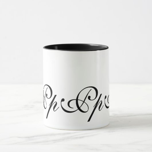 Elegant Monogram Initiaal P KoffieMok Mok (Midden)
