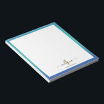 Elegant Monogram Initiaal Script Aangepast Notitieblok<br><div class="desc">Onze elegante notitieblokken zijn ideaal om ideeën en takenlijsten bij de hand te houden. Personaliseer met uw initiaal,  naam en achternaam om een uniek,  uniek briefpapier voor dagelijks gebruik te creëer. Een perfect cadeau voor elk moment van het jaar en speciale gelegenheden.</div>