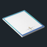 Elegant Monogram Initiaal Script Aangepast Notitieblok<br><div class="desc">Onze elegante notitieblokken zijn ideaal om ideeën en takenlijsten bij de hand te houden. Personaliseer met uw initiaal,  naam en achternaam om een uniek,  uniek briefpapier voor dagelijks gebruik te creëer. Een perfect cadeau voor elk moment van het jaar en speciale gelegenheden.</div>