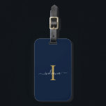 Elegant Monogram Initiaal Script Naam Reizen Bagagelabel<br><div class="desc">Creëer uw eigen aangepaste en gepersonaliseerde Monogram Initiaal Script Name Return Address Bagagelabel volledig door te klikken op de "Personaliseren" knop. Gebruik de knop "Aanpassen" om de stijl en plaatsing van tekst verder te rangschikken en op te maken.</div>