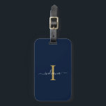 Elegant Monogram Initiaal Script Naam Reizen Bagagelabel<br><div class="desc">Creëer uw eigen aangepaste en gepersonaliseerde Monogram Initiaal Script Name Return Address Bagagelabel volledig door te klikken op de "Personaliseren" knop. Gebruik de knop "Aanpassen" om de stijl en plaatsing van tekst verder te rangschikken en op te maken.</div>
