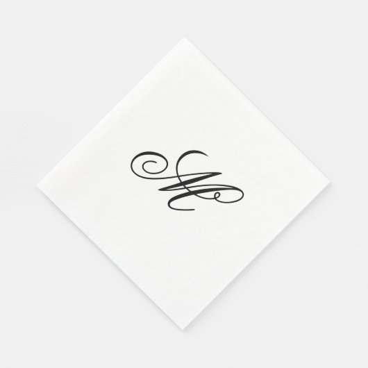 Elegant Monogram Initiaal Servet (Hoek)
