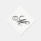 Elegant Monogram Initiaal Servet (Hoek)