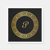 Elegant Monogram Initiaal Servet (Voorkant)