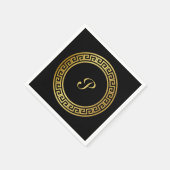 Elegant Monogram Initiaal Servet (Hoek)