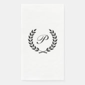 Elegant Monogram Initiaal Servet (Voorkant)