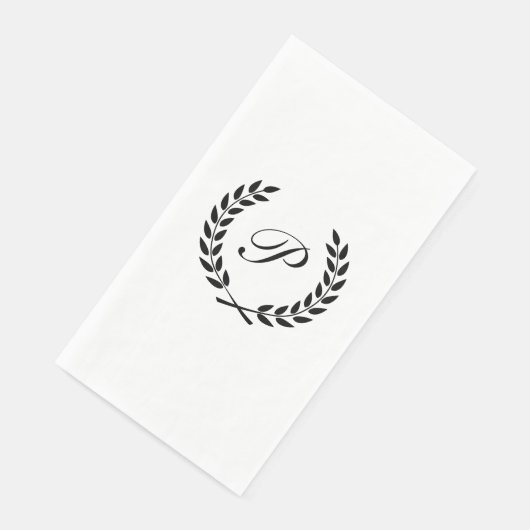 Elegant Monogram Initiaal Servet (Hoek)