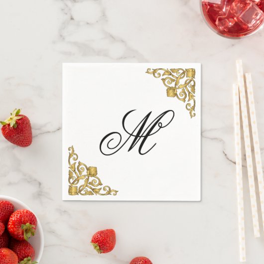 Elegant Monogram Initiaal Servet (Insitu)