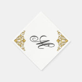 Elegant Monogram Initiaal Servet (Hoek)