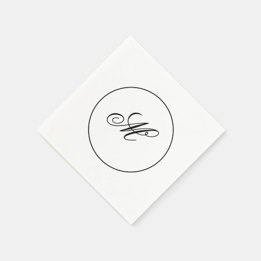 Elegant Monogram Initiaal Servet (Hoek)