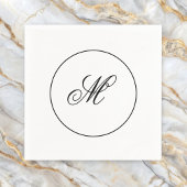 Elegant Monogram Initiaal Servet