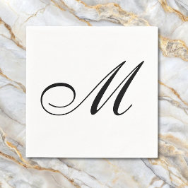 Elegant Monogram Initiaal Servet