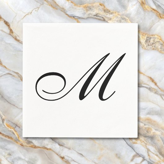 Elegant Monogram Initiaal Servet