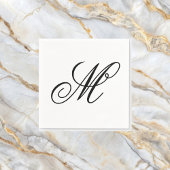 Elegant Monogram Initiaal Servet