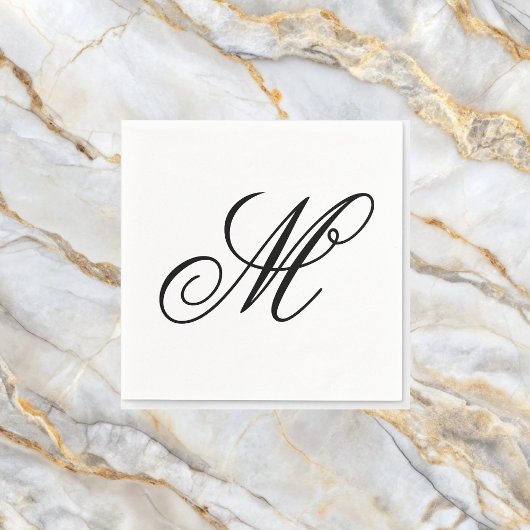 Elegant Monogram Initiaal Servet