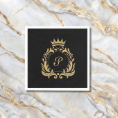 Elegant Monogram Initiaal Servet