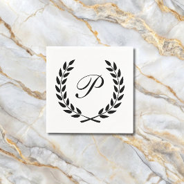 Elegant Monogram Initiaal Servet