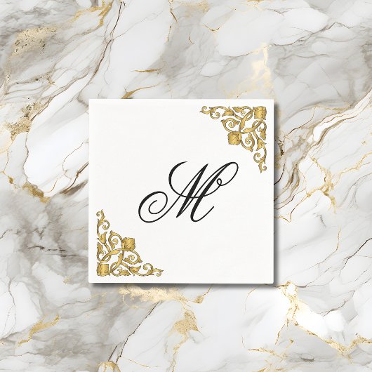Elegant Monogram Initiaal Servet