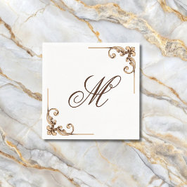 Elegant Monogram Initiaal Servet