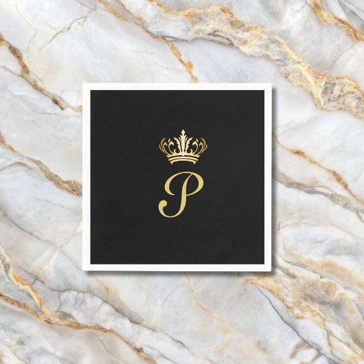 Elegant Monogram Initiaal Servet
