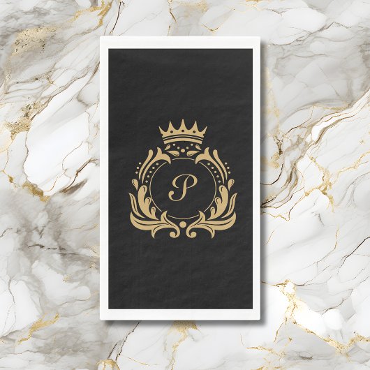 Elegant Monogram Initiaal Servet